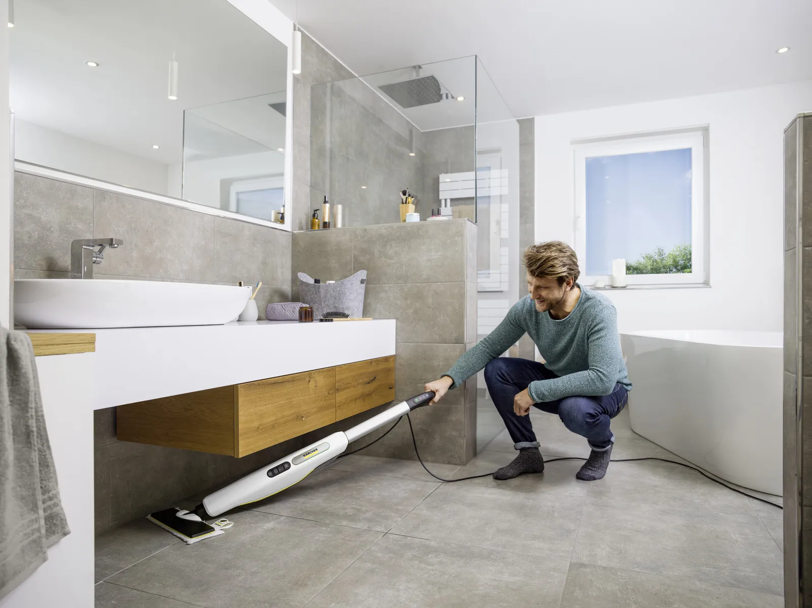 K&auml;rcher steam cleaner SC 3 Upright EasyFix -h&ouml;yrymoppi, valkoinen/musta