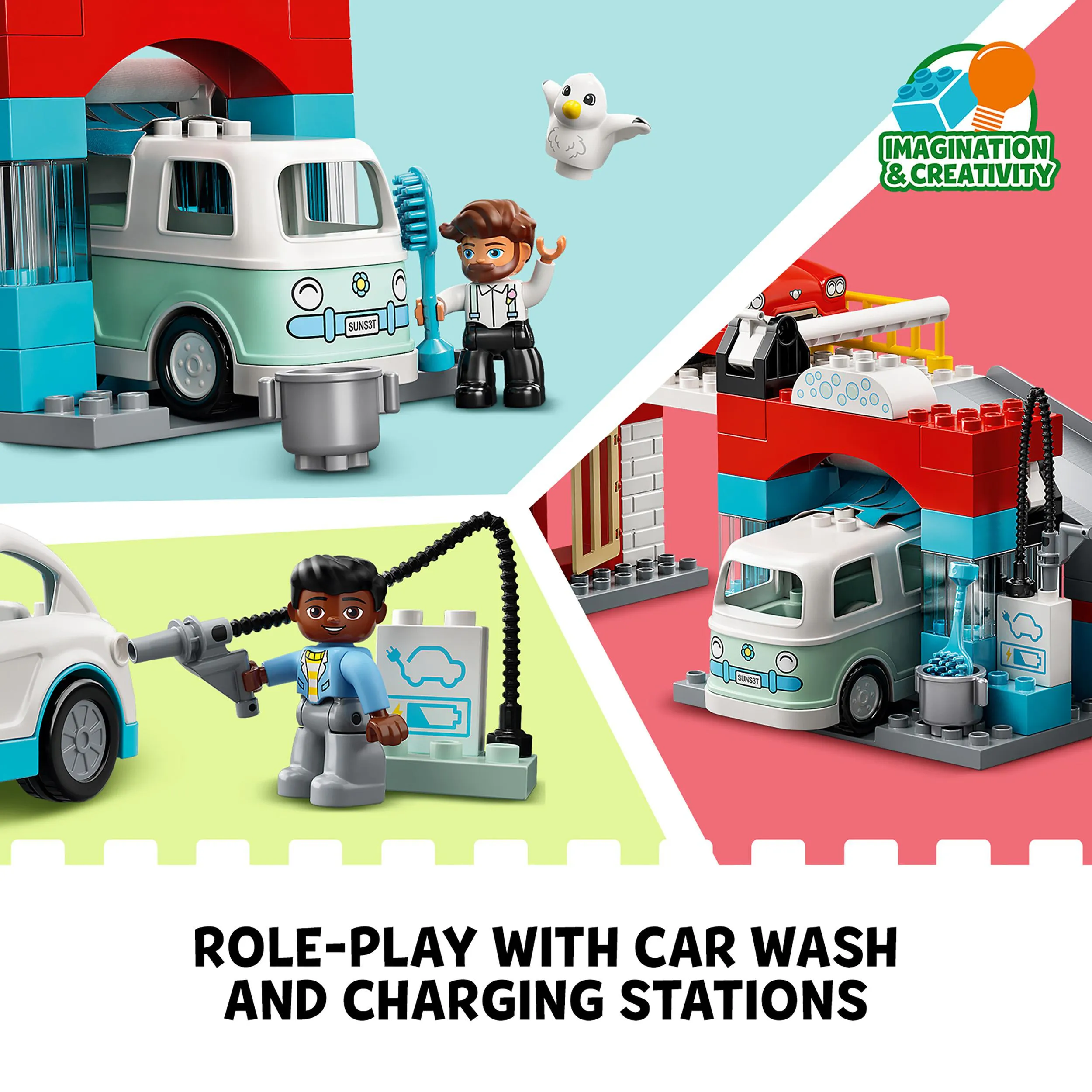 Lego Duplo parking garage with car wash 10948