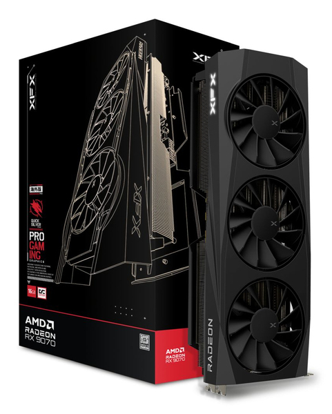 XFX Radeon RX 9070 OC QUICKSILVER 16 Gt -näytönohjain