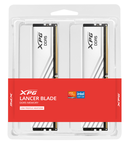 ADATA DDR5 - 32GB - 5600 - CL - 46 (2x 16 GB) dual kit, RAM (white, AX5U5600C4616G-DTLABWH, XPG Lancer Blade, INTEL XMP, AMD EXPO)