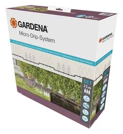 Gardena Micro-Drip - Startset Buskar/h&auml;ckar, 25m