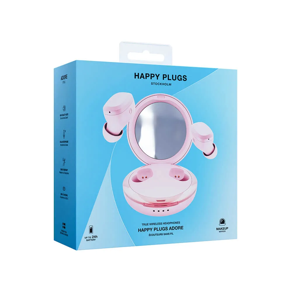 Happy Plugs Adore Wireless Earbuds, Pink