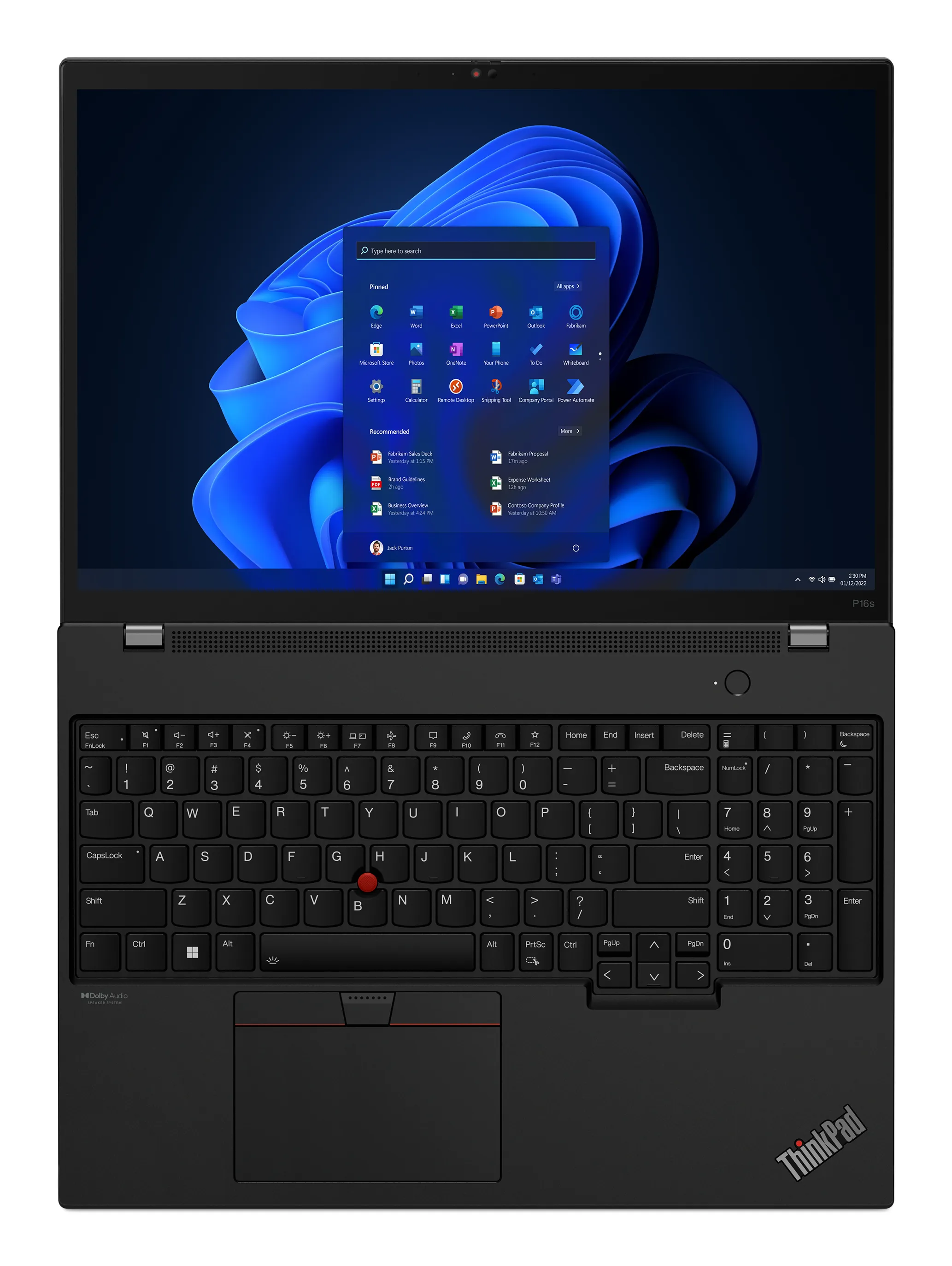 Lenovo ThinkPad P16s Gen 2 16&quot; WUXGA, AMD Ryzen 7 PRO 7840U, 32GB RAM, 1TB SSD, Win 11 Pro - notebook, Black
