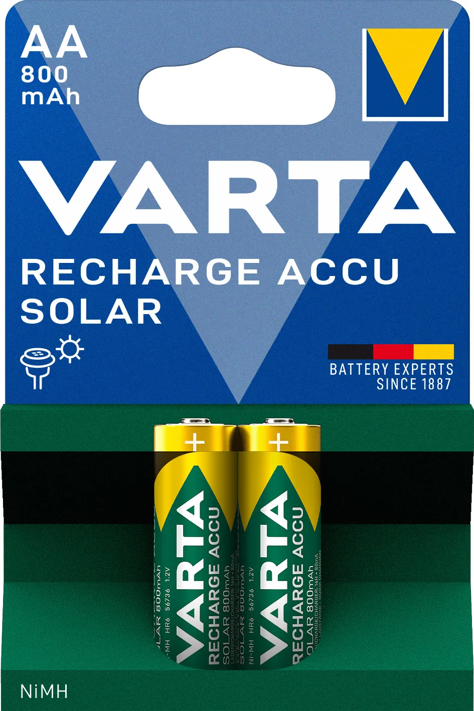 1x2 Solar Accu AA NiMH