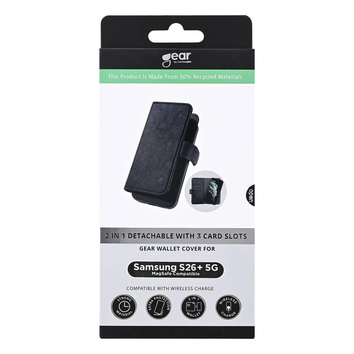 GEAR 2in1 3 card Recycled Magnetic Samsung S26+ Black