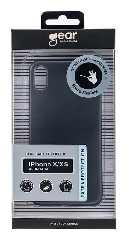 GEAR Ultra Slim, iPhone X/Xs - fodral, Svart