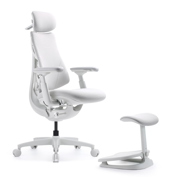LiberNovo Omni Gen Dynamic - Ergonomisk stol, 48cm Glacier White
