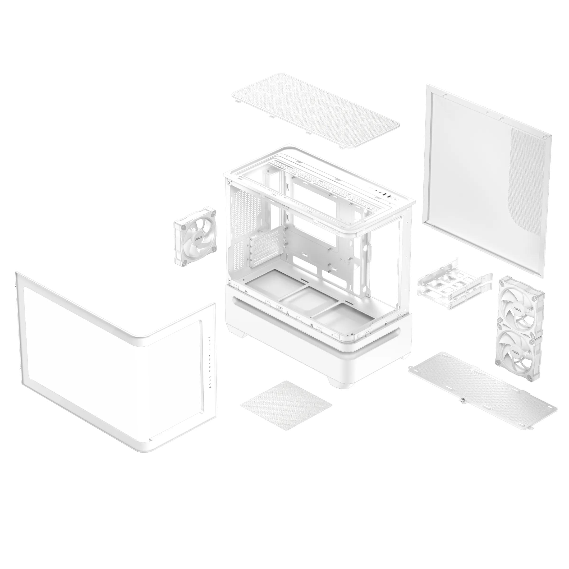 ASUS PRIME AP202 ARGB -miditornikotelo ikkunalla, valkoinen