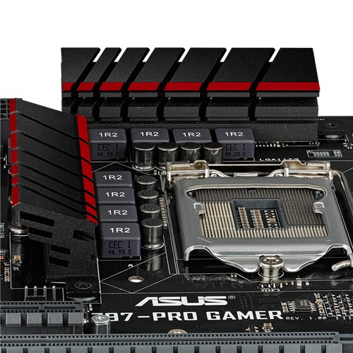 ASUS Z97-PRO GAMER Socket LGA 1150 Intel Z97 max 32GB 4x DDR3 D-Sub HDMI DVI ATX GAMING MB (P)