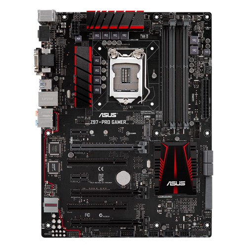 ASUS Z97-PRO GAMER Socket LGA 1150 Intel Z97 max 32GB 4x DDR3 D-Sub HDMI DVI ATX GAMING MB (P)