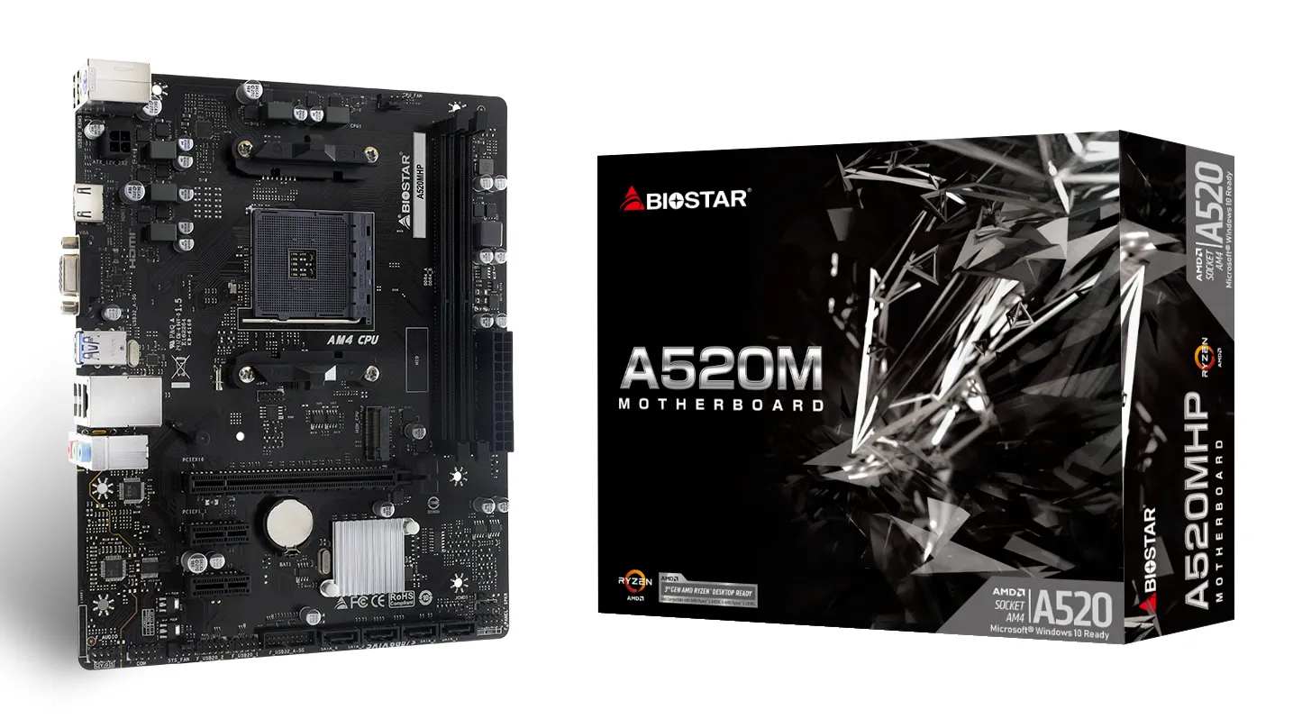 Biostar A520MHP AM4 mATX -emolevy
