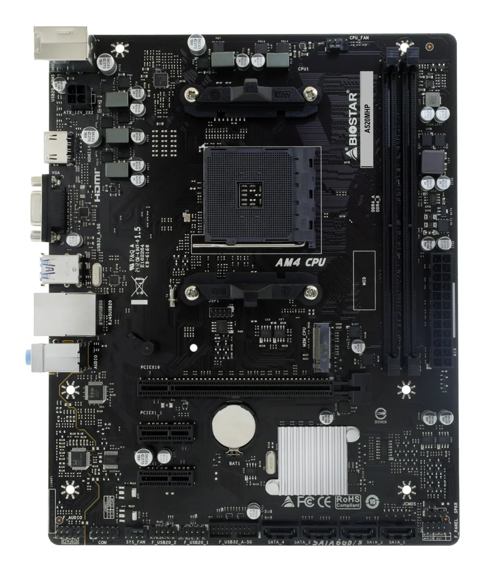 Biostar A520MHP AM4 mATX -emolevy