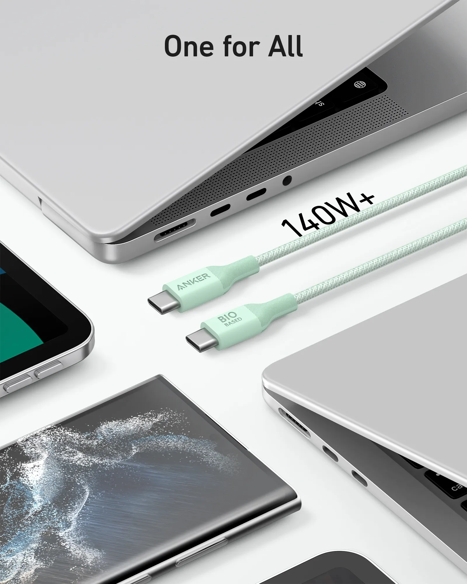 Anker 541 USB-C - USB-C - cable, Green, 1.8m