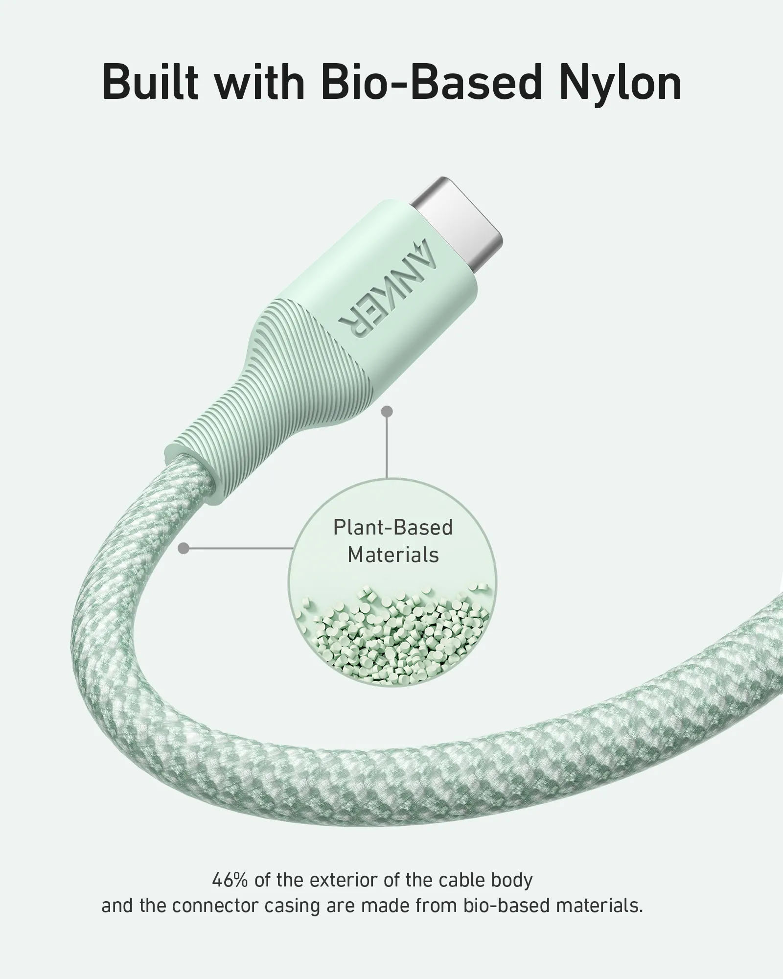 Anker 541 USB-C - USB-C - cable, Green, 1.8m