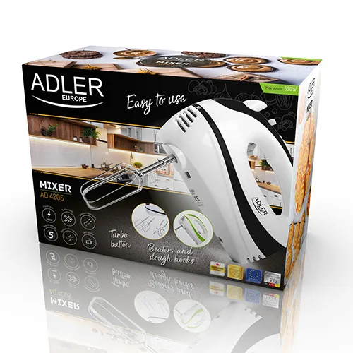Adler AD 4205 300 W -s&auml;hk&ouml;vatkain, musta, valkoinen