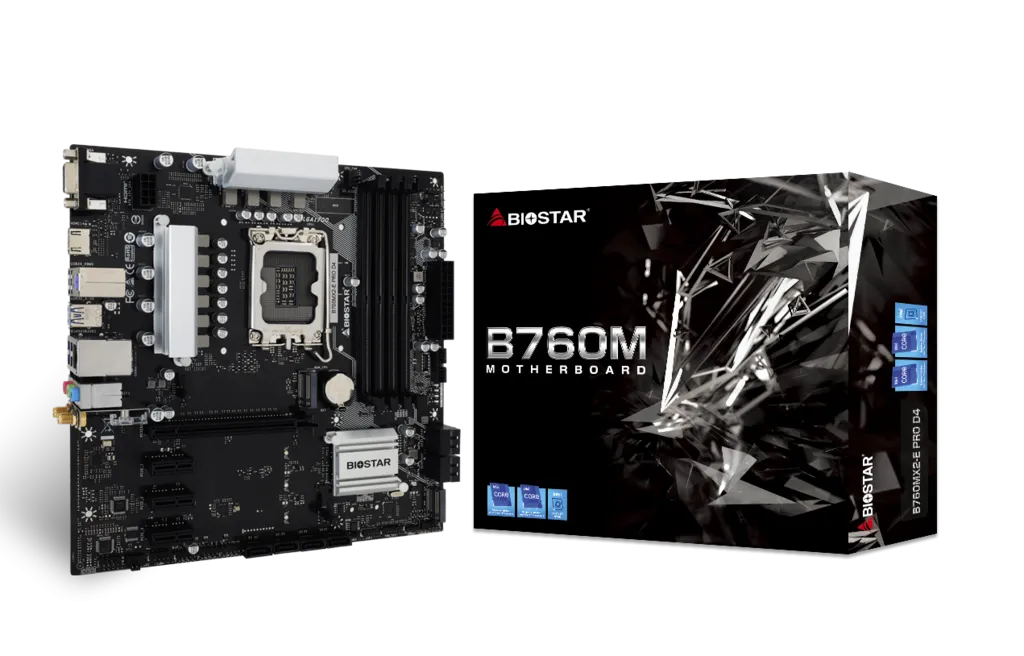 Biostar B760MX2-E Pro D4 B760,S1700,mATX,DDR4 - motherboard, black