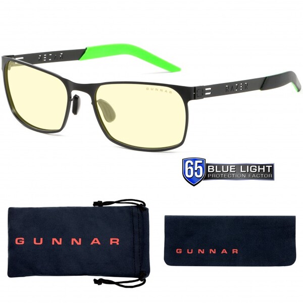 Gunnar Razer FPS Bundle (Flat Fold Case + Cloth) - gaming eyewear