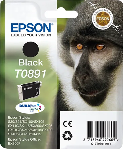 Epson T0891 ink cartridge, 5.8 ml, Black