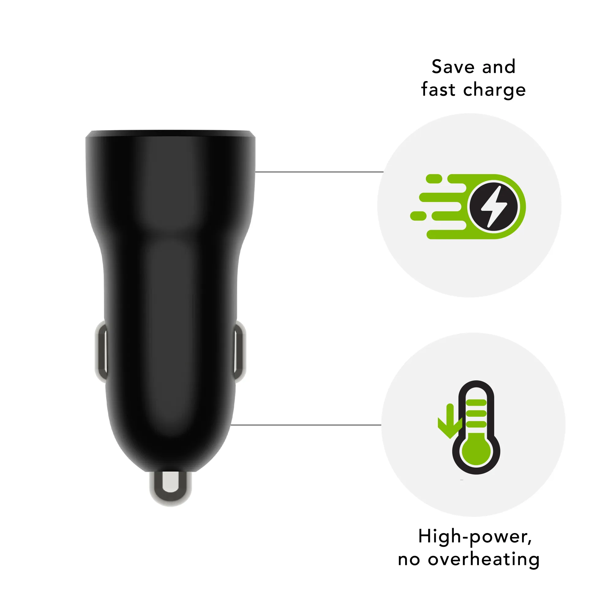 DBRAMANTE Re-Charge, 1 x USB-C, 1 x USB-A, 30W, PD 30W - Car Charger