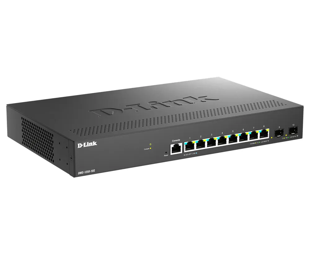 D-Link DMS-1250-10S/E - Smart managerad switch, svart