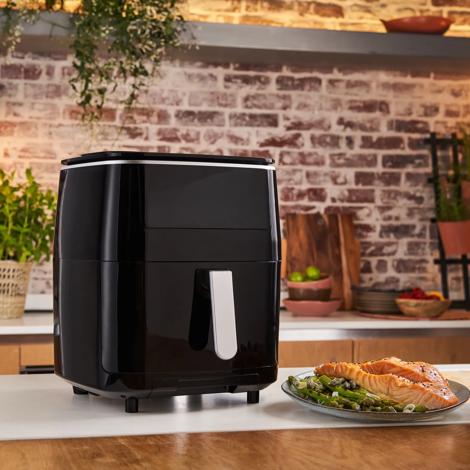 Tefal 3-in-1 Easy Fry Grill &amp; Steam - airfryer, svart, 1.6l