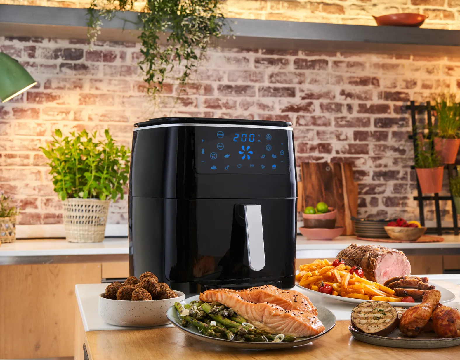 Tefal 3-in-1 Easy Fry Grill &amp; Steam - airfryer, svart, 1.6l