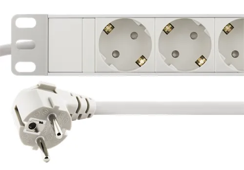 Deltaco GT-8634W 9 outlets Power Strip, 3m, White