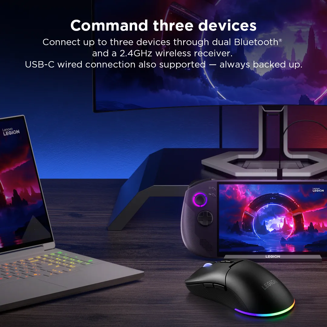Lenovo Legion M220 tr&aring;dl&ouml;s gamingmus, Surge Green