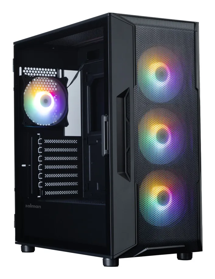 Zalman i3 NEO V2 Midi-Tower Case with window, with RGB lighting, Black