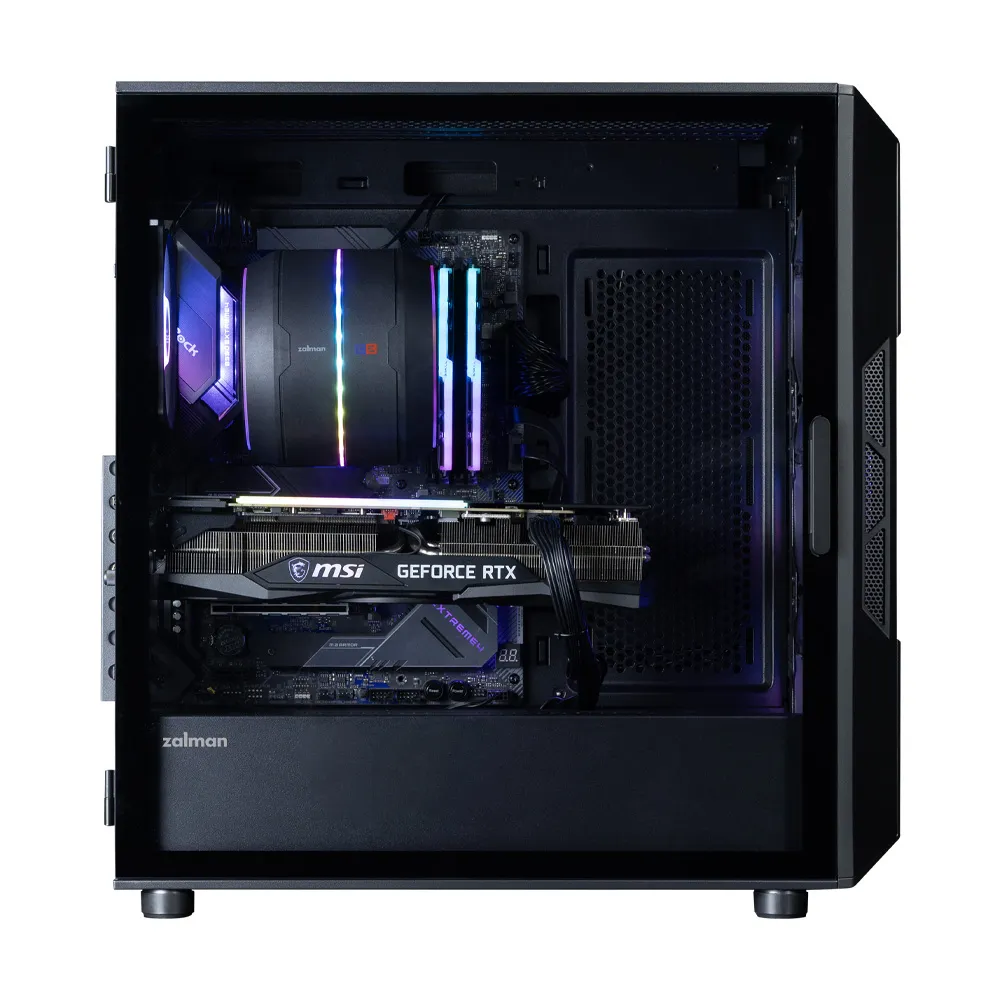 Zalman i3 NEO V2 Midi-Tower Case with window, with RGB lighting, Black