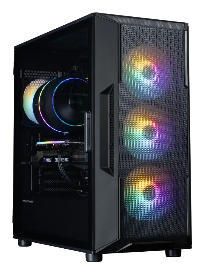 Zalman i3 NEO V2 Midi-Tower Case with window, with RGB lighting, Black