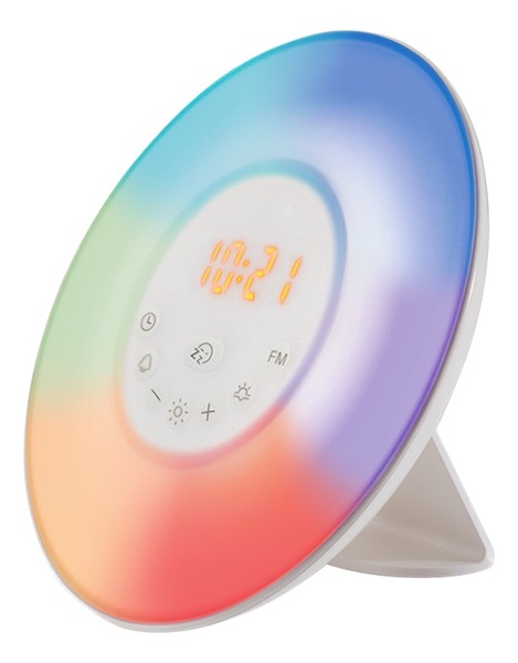 NORDIC HOME CULTURE Wake-up light, soluppg&aring;ng och solnedg&aring;ng, vit
