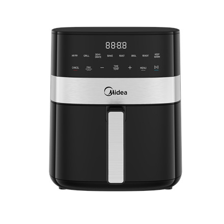 Midea MF-CN65E, 6,5 l, 1700 W, airfryer, svart