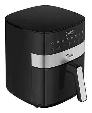 Midea MF-CN65E, 6,5 l, 1700 W, airfryer, musta