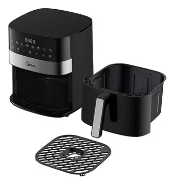 Midea MF-CN65E, 6,5 l, 1700 W, airfryer, musta