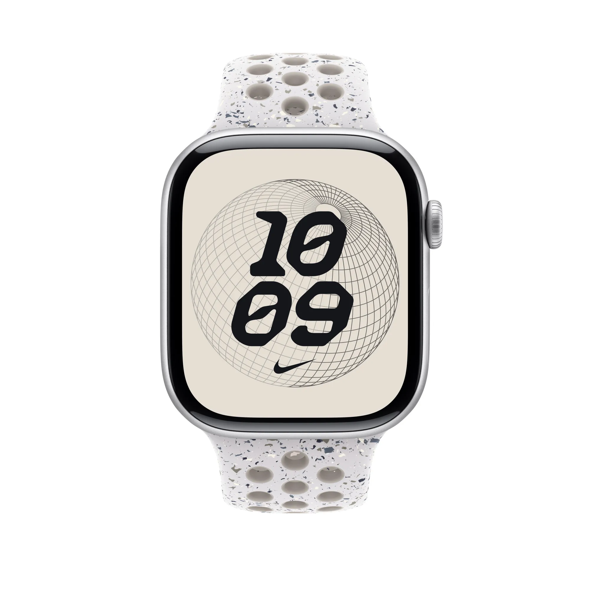 Apple Watch 46 mm Nike -sport-ranneke, veiled grey, M/L