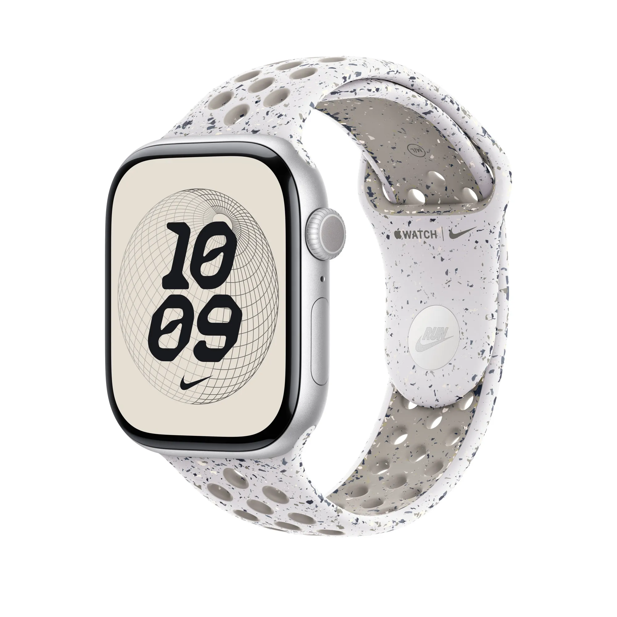 Apple Watch 46 mm Nike -sport-ranneke, veiled grey, M/L