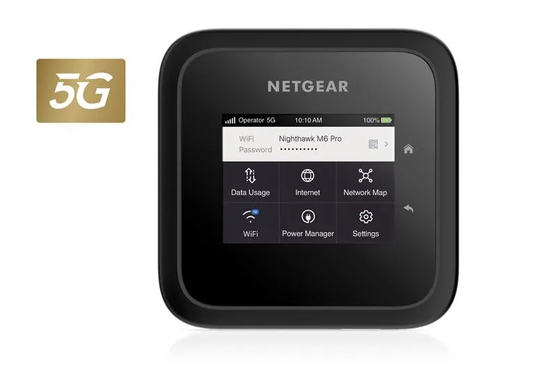 Netgear MR6450 - Nighthawk M6 5G WiFi 6 Mobile Hotspot Router, Unlocked, Up to 2.5Gbps