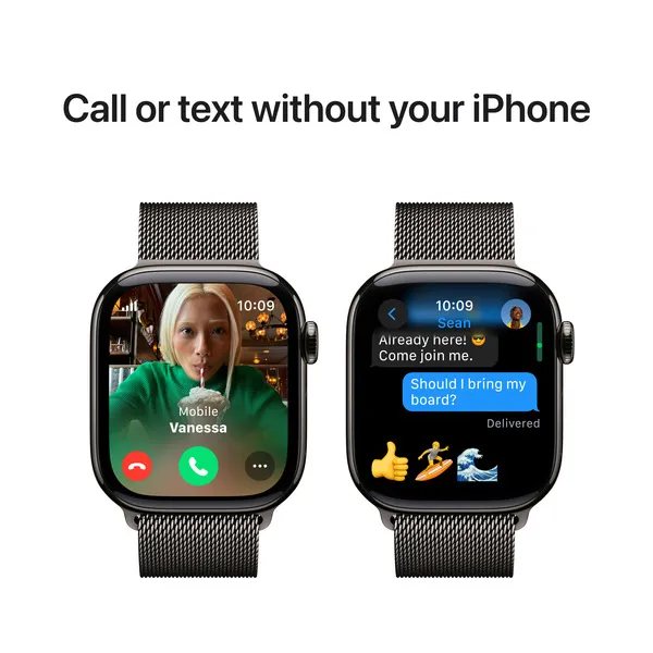 APPLE Watch Series 10 GPS + Cellular 42mm Slate Titanium Case with Slate Milanese Loop
