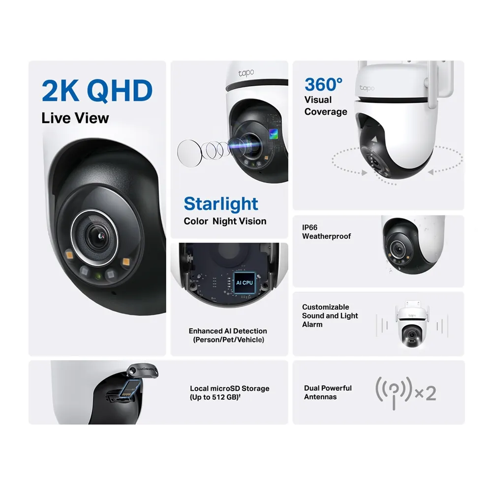TP-Link Tapo C520WS WiFi - &ouml;vervakningskamera f&ouml;r utomhusbruk