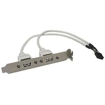 2x5-napainen USB liitos emolevyyn, jossa on USB-tuki, 30 cm