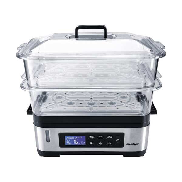 STEBA DG 2 Food Steamer, 6 L, 1200 W, Stainless steel / Black