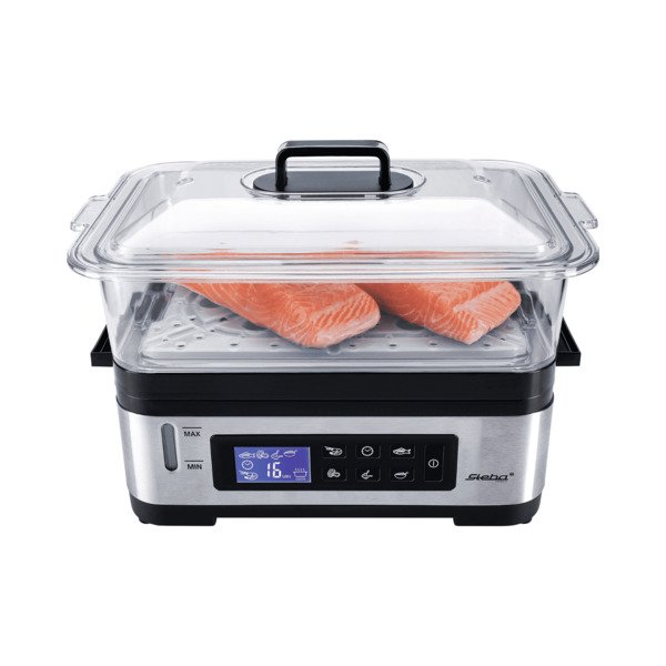 STEBA DG 2 Food Steamer, 6 L, 1200 W, Stainless steel / Black