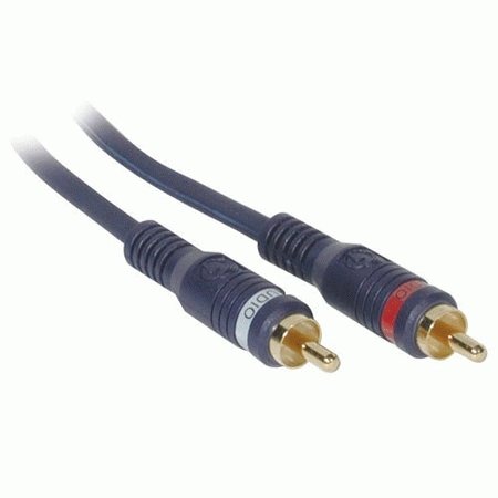 Cables To Go RCA &ndash; RCA -audiokaapeli, uros/uros, 1 m, Musta