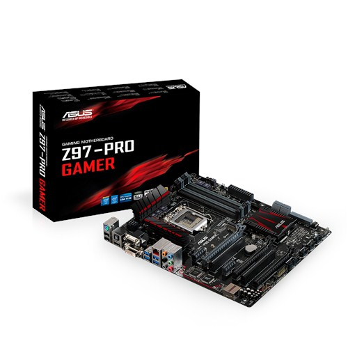 ASUS Z97-PRO GAMER Socket LGA 1150 Intel Z97 max 32GB 4x DDR3 D-Sub HDMI DVI ATX GAMING MB (P)