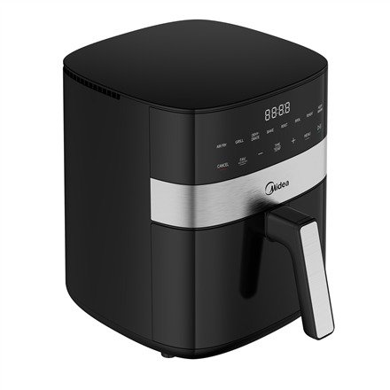 Midea MF-CN65E, 6,5 l, 1700 W, airfryer, svart