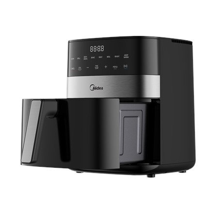 Midea MF-CN65E, 6,5 l, 1700 W, airfryer, svart