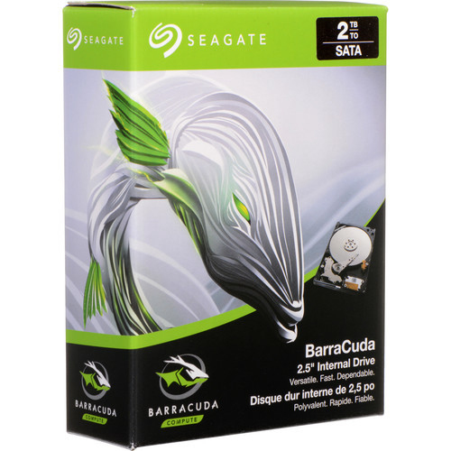 Seagate BarraCuda 2.5", 2 TB, 5400 RPM, 128 MB - h&aring;rddisk (PC) Retail