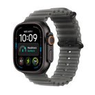 Apple Watch Ultra 4 49mm Black Titanium Case with Translucent Black Ocean Band
