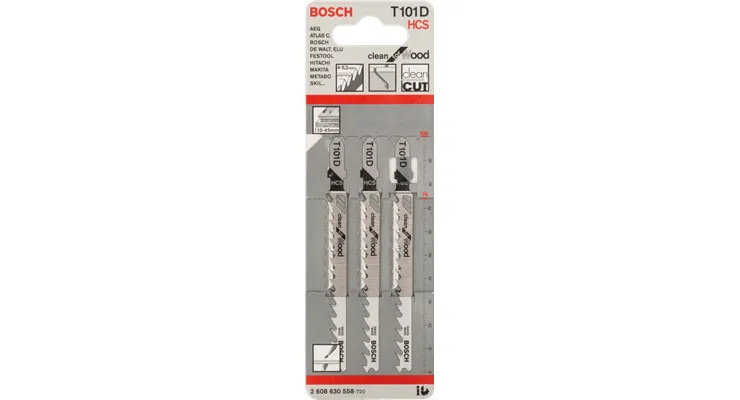 Bosch HCS jigsaw blade Clean for Wood T101D - 100-pack - 2608637877